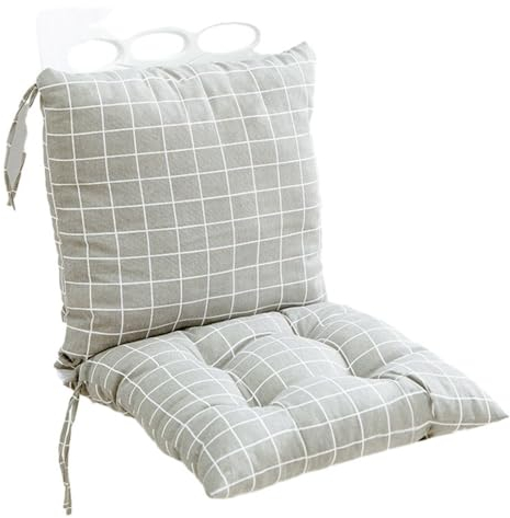 40X80cm 1 Stück Stuhlkissen mit Rückenteil Sitz, Rückenkissen mit Bänder, Niedriglehner Auflage Polsterauflage Gartenstuhl,Polsterauflage Auflage für Stühle/Bänke in Haus und Garten Sitzkisse