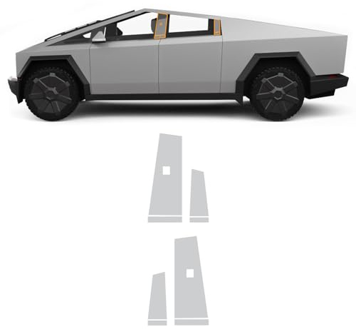 FDAIUN PPF Lackschutzfolie für Tesla Cybertruck 2024 TPU Schutzfolie Transparent Schutzfolie (B-Säule C-Säule Aufkleber 8Stück)