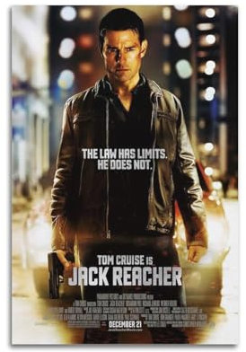 VZRSQZK Jack Reacher Filmposter, dekoratives Gemälde, Leinwand, Wandposter und Kunstdruck, moderne Familienschlafzimmer-Dekoration, Poster, 50 x 75 cm