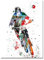 Extreme Sport Aquarell Poster Off-Road Mountainbiker Reiten Leinwand Malerei Moderne Wandbilder Wohnzimmer Wohnkultur (Color : B, Size : 40x50cm No Frame)
