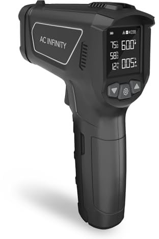 AC Infinity VPD-Thermometer, Handheld-Umweltmonitor, erfasst Blatt-VPD und Temperatur, kalibriert intelligente Controller, präziser Infrarotbereich für Pflanzen, Growzelte, Gewächshäuser und Terrarien