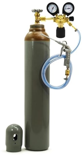 Set de bombona de gas de helio HEL de 8 litros, 1,1 m3, globo de 150 bar, decoración completa para fiestas, globos, reductor de globos