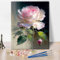 Rose Farbe nach Zahlen Kit für Erwachsene, Rosa Rose Farbe nach Zahlen, Blume DIY Farbe nach Zahlen Kit auf Leinwand Floral Anfänger Ölgemälde für Geschenk Kunstwerk Wand Dekor, 16x 20 ohne Rahmen