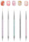 5pcs Thin Nail Art Liner Brushes, Function Nail Brush for Dotting Drawing, Double Ended Dotting Tools Set for DIY Nail Art Designs
