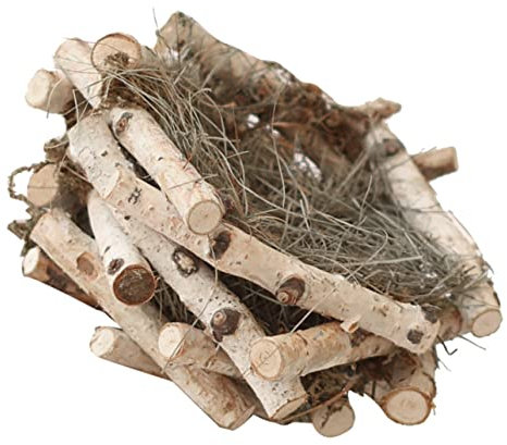 FUNOMOCYA Künstliches Vogelnest Aus Holz Und Stroh Gartenornament Realistische Dekoration Für Haus Nest-Ornament Mit Feiner Verarbeitung