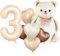 KOBOKO Bär Geburtstagsdeko 3 Jahre Mädchen Junge, Bären Luftballon 3 Geburtstag Junge, Geburtstagsdeko Mädchen 3 Jahre Luftballons, Bär Folienballon Deko 3. Geburtstag, Herz Helium Ballon 3 Geburtstag