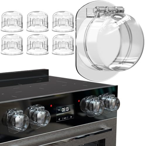 Backofen Kindersicherung [6 Stück] – Herdschutz Kinder, Kindersicherung Herd, hitzebeständige Herdknopf Kindersicherung & Ofensicherung – Kinder [Nur für Knöpfe Ø bis 5 cm] – Bitte vorher messen!