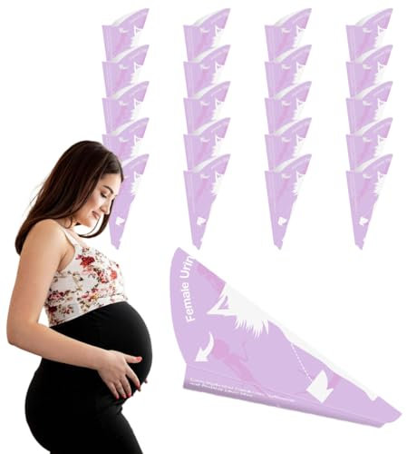 COYUN 20 Pièces Urinoir Jetable pour Femme, Entonnoir de Pipi Debout, Urinoir Portable pour Femme, Urinoir en Entonnoir, pour Les Déplacements, Le Camping, Les Voyages, La Randonnée