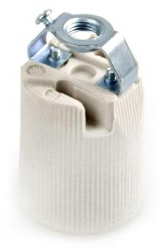 Zarivy Douille E-27 en porcelaine M10, idéale pour les luminaires, installation facile et compatible avec les ampoules standard.