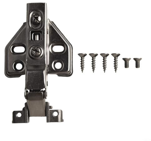 Bisagra de puerta de marco de aluminio con sistema de amortiguación para gabinete de vidrio, cocina, baño, vitrina, construcción de acero con mecanismo de cierre silencioso (B)