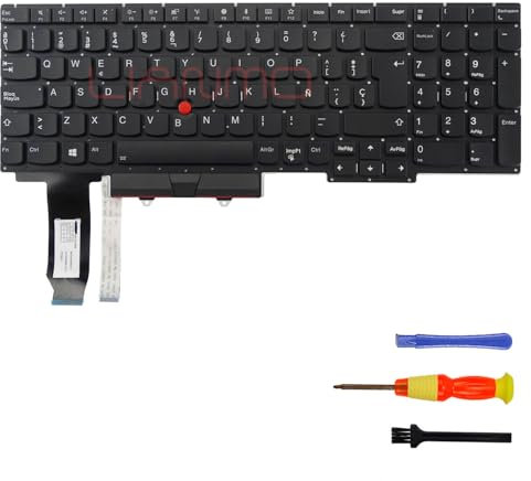 Teclado de retroiluminación de repuesto compatible con Lenovo ThinkPad E15 Gen1 R15 Gen1 Gen1 (español)