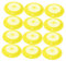 LAPYAPPE 12pièces Plat De Barbecue Réutilisable Plastique Jaune Plaque Creuse Multi-usages pour Fête Pique- Et Réunions Familiales