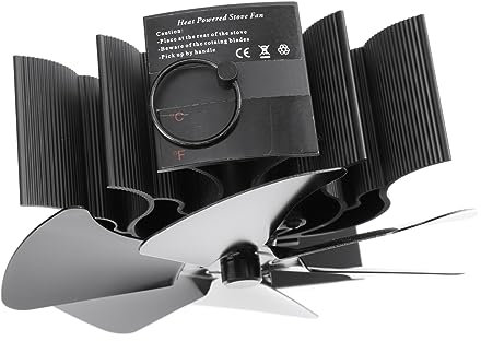 Ciieeo Kaminventilator Wärmebetriebener Ofenventilator für Holzöfen und Pelletofen Effiziente Wärmeverteilung Leise mit Hochwertigem Stromversorgung Erforderlich