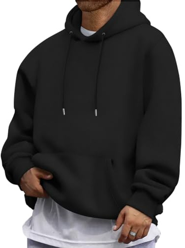 Oanviso Hoodie Herren Pullover Einfarbig Kapuzenpullover | Winter Pullover,Kapuzen Hoody,Pulli Männer,Sport Freizeit,Langarm,Warm,Sweatshirt mit Kapuze,Lockere,Hoodies mit Taschen