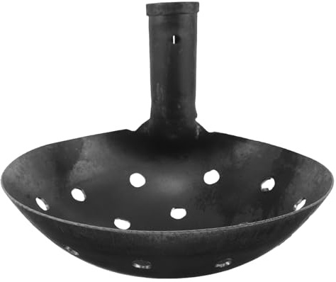 IWOWHERO Metallene Gartensiebkelle – 17 cm Gartenreinigungsschaufel mit 1 cm Löchern – Metall-mistschaufel Zur Reinigung von Schlamm, Dachrinnen, Gräben, Laub, Erde Und Abwasser
