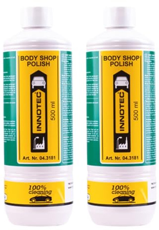 2 Stück INNOTEC Body Shop Polish 500 ml – Lackvorbehandlung & Politur für verwitterte, leicht beschädigte oder geschliffene Lackoberflächen – reinigt, glättet & bereitet Lack für weitere Schritte vor