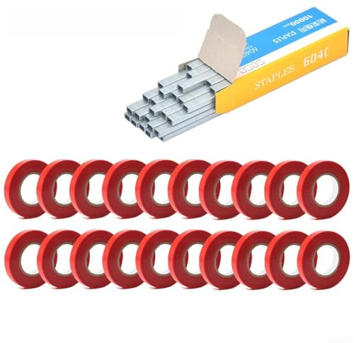 Nastro di supporto per piante con chiodi in acciaio inox per pomodoro picchettamento vite guida e manutenzione aiuole 30 m lunghezza 1,1 cm (D)