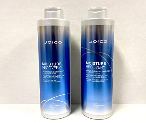 Joico Moisture Recovery Shampoo & Conditioner Liter Duo Set (33,8 oz) w/free pumps by Joico