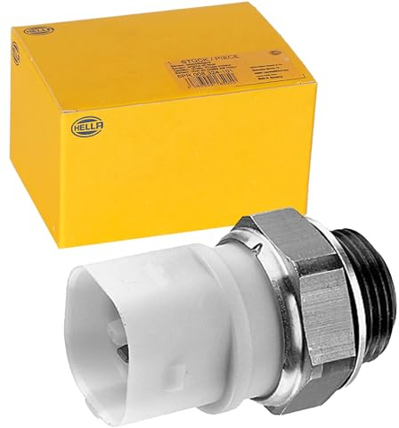 HELLA 6ZT 007 837-071 Temperaturschalter, Kühlerlüfter - 12V - 3-polig | Kompatibel mit: VW TRANSPORTER T4 Bus, TRANSPORTER T4 Kasten, TRANSPORTER T4 Pritsche/Fahrgestell (70E, 70L, 70M, 7DE, 7DL