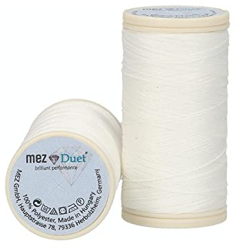 MEZ Duet Stärke 100 4645100-01006 weiß Nähgarn, 100 % Polyester, 100m