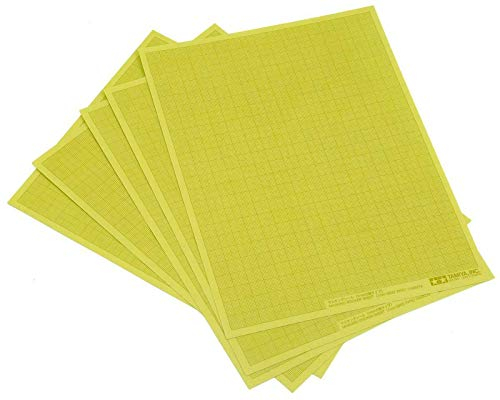 TAMIYA 87129-000 300087129 - Maskier-Folie, 250 x 180 mm Raster, 5 Stück, Green