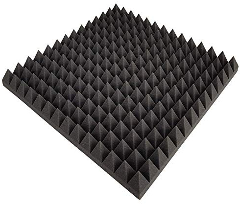 8 x Pyramiden-Schaumstoff, Platten je ca. 50x50x5cm, Anthrazit Schwarz, FSE (flammhemmend), Akustik, Schallschutz, Dämmung