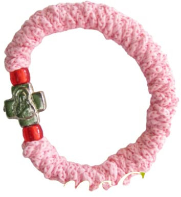 Handmade Blessed Christian Orthodox Greek Chotki Komboskoini Prayer Rope Pink