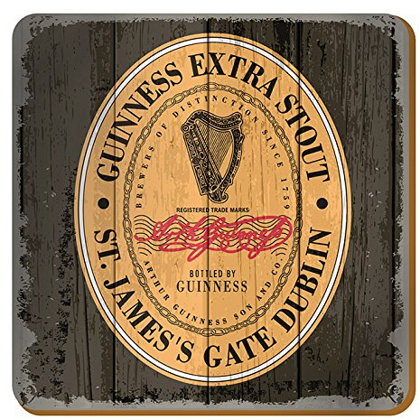 Unbekannt Guinness Label-Kork gesichert Getränke-Untersetzer (sg)