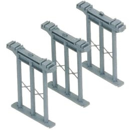 Hornby R659 OO Gauge High Level Piers - Model Railway Accessories, Miniature Diorama Scenery for Hornby Train Sets - Lifelike Train High Level Piers Model - Scale 1:76, Grey