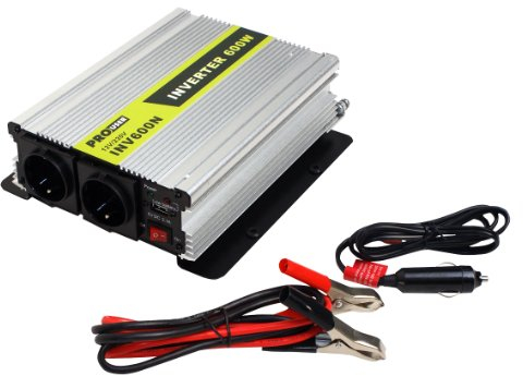Pro User 16592 Spannungswandler 600 W, 12 auf 230 V, mit 2 Steckdosen