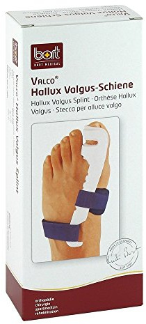 bort 930010 large links Valco Hallux-Valgus-Schiene Orthese zur physiologischen Korrektur des Großzehengrundgelenks 1 Stück, links large, weiß