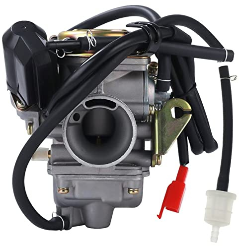 GLENPARTS Filtre à air de carburateur de style Mikuni pour VTT 125 cc à 150 cc GY6, compatible ETON Yukon 150, TaoTao Bull 200, 150 cc Quad, PWM 24 mm/PWK, kit de carburateur de rechange
