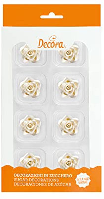 Decora 0500382 Confezione da 8 Rose Piccole Bianca