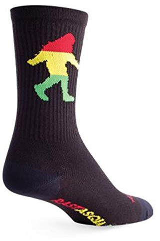 SockGuy Rasta Squatch Socken, Herren, Sockguy Rasta Squatch Sock, schwarz, Large-X-Large