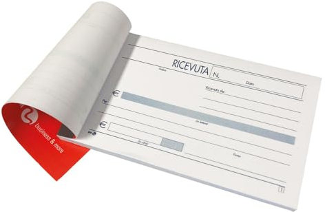 BM Lot de 5 blocs de reçus autocopiants Modèle 260 50 feuilles 9,8 x 16,5 cm