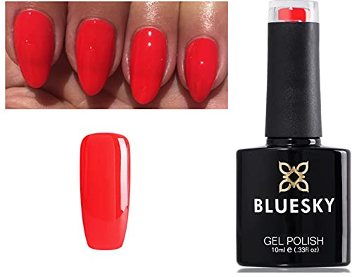 Bluesky Nail Gel Polish Red Alert Red Color 63918 UV LED Soak Off 10ml (Requires Drying under LED/UV Lamp)