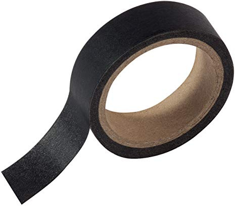 SIGEL MU220 Masking Tape für Meet up und Artverum Boards, Markierungsband für Whiteboards, selbstklebend, Papier, schwarz, 1 Rolle 16 m