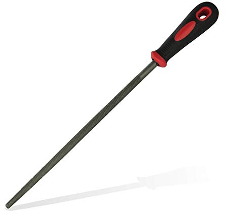 Rundfeile Feile rund Hieb 2 RF250 Einhieb Werkstattfeile Metalle Bleche mit Öse