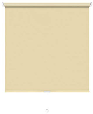 JalousieCrew Mittelzugrollo Schnapprollo Springrollo Creme Beige - Breite 62 bis 222cm - Länge 130 und 230cm - Blickschutz (082 x 130 cm)