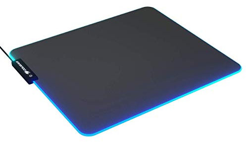 Cougar Gaming | Tapis DE Souris | NEONRGB - Rétroéclairage RGB Personnalisable - 14 Effets Lumineux différents - Base Antidérapante en Caoutchouc - Texture HD de Haute Qualité - 35 x 30 x 0,4 cm