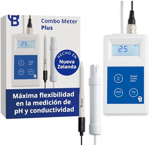 Bluelab METCOMPLUS Combo Meter Plus – Misst pH, Temperatur & Leitfähigkeit (TDS/PPM) in Wasser & Boden, einfach kalibrierbar, digitales Nährstoff-Testkit – Für Hydroponik & Indoor-Anbau