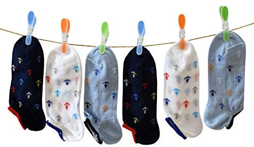 PETTI Artigiani Italiani Bambino 6 Paia di Calzini Fantasmini Maschietto Ragazzo, Ancoretta, 10 Anni (34-36)