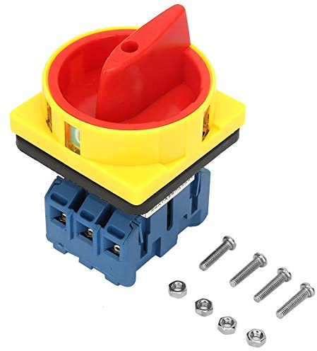 Interruttore automatico, interruttore on-off interruttore automatico, interruttore rotativo 3 poli 3 fasi 3NO, protezione dita, per macchine utensili, macchinari, ecc(32A)