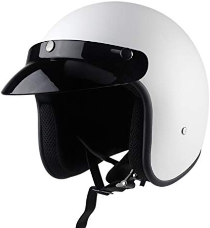 GAOZ Motociclo Casco Scodella in Mezza Casco Moto ciclomotore Chopper motorino Casco Jet braincap Bobber Conchiglie omologato DOT