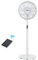Midea Ventilador de pie S8, ventilador silencioso con mando a distancia, 7 aspas, nivel turbo, temporizador de 8 horas, 8 niveles de velocidad, función de oscilación de 85°, 38 dB, ventilador de pie