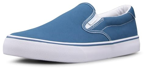 Lugz | Clipper Casual Sneakers for Men | Slip On Shoes for Men | Everyday Men Footwear, Blue/White, 8.5