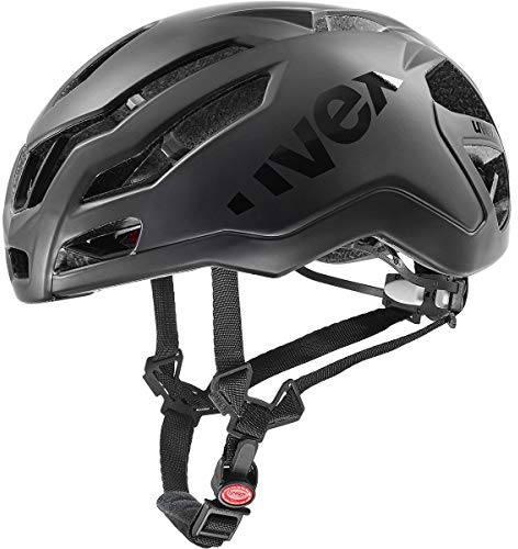 uvex Race 9 Fahrradhelm, All Black matt, 57-60 cm | waschbare Polster - optimale Belüftung
