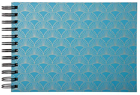 Exacompta 15382E Fotoalbum ARTY mit Spiralbindung 50 schwarze Seiten. Perfektes Fotobuch zum selbstgestalten Spiralalbum hellblau
