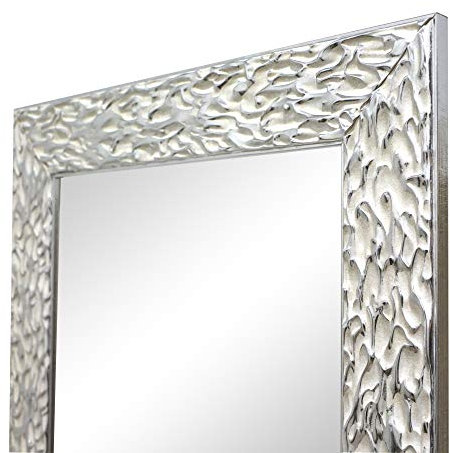 la fabrica del cuadro Espejo de Pared, Fabricado en España | Varios Tamaños y Colores | Ideal para Salón, Recibidor, Vestidor, Dormitorio y Baño. | (1038 Plata, 65x165 cm)