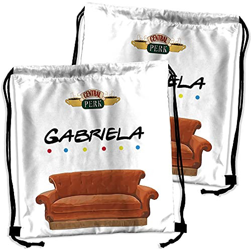 Mochila saco para niña. Regalo personalizado con nombre. Mochila de cuerdas. Varios modelos. FRIENDS